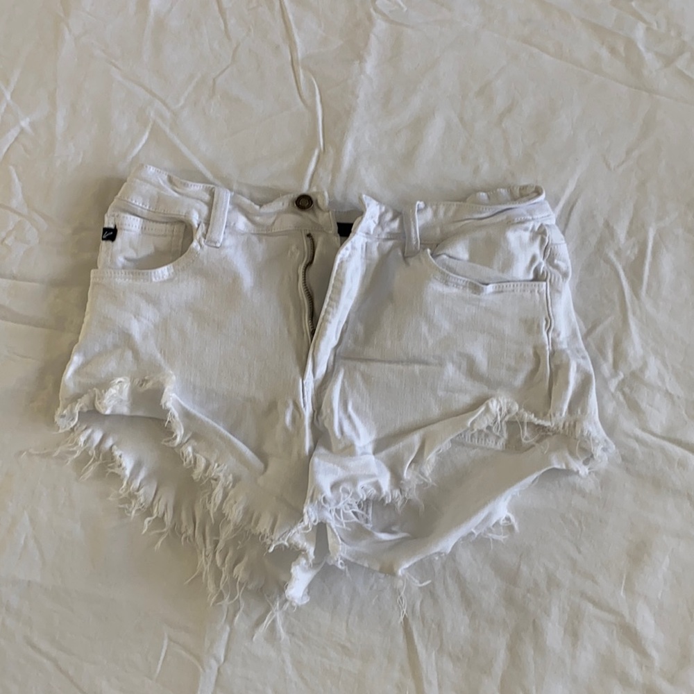 White jean short